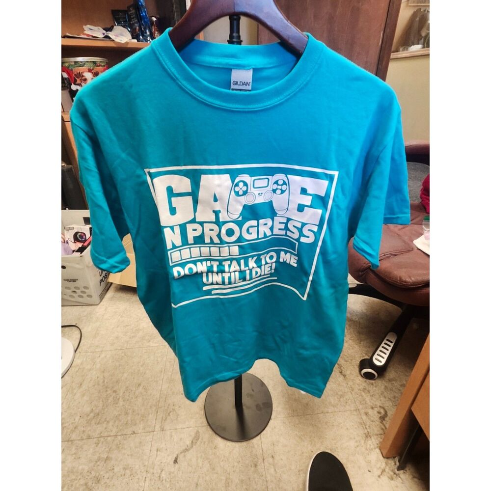Game In Progress Gamer Graphic T-Shirt Kids Youth X-Large (NWOT)